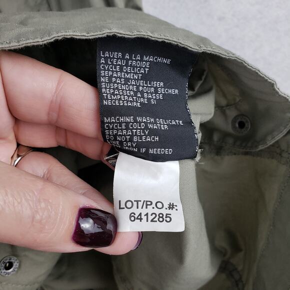 Tribal Size S Hooded Utility Vest Olive Green Cinch Waist Gorpcore Grunge Punk - Picture 9 of 12